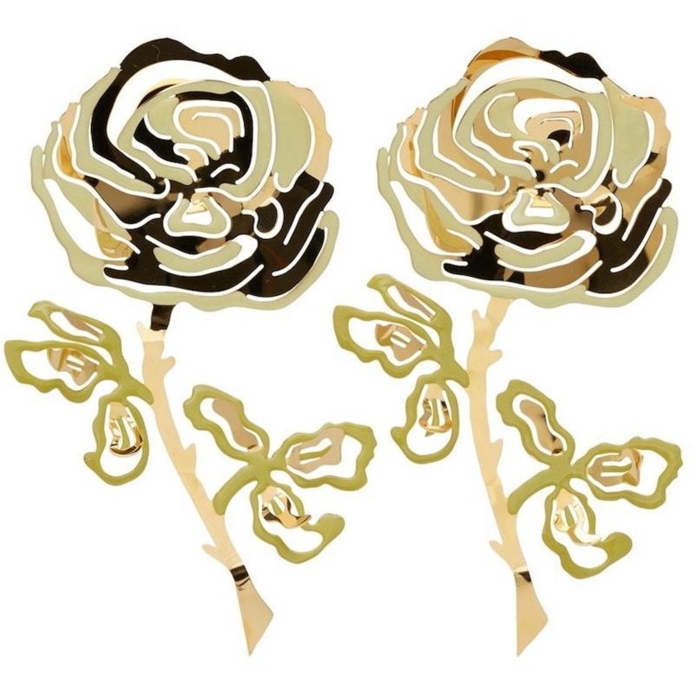 Y/Project Gold Rose Stud Earrings